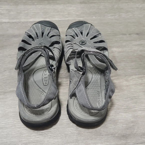 Keen rose gray water resistant outdoor hiking sandal womens size 5 - Picture 4 of 7